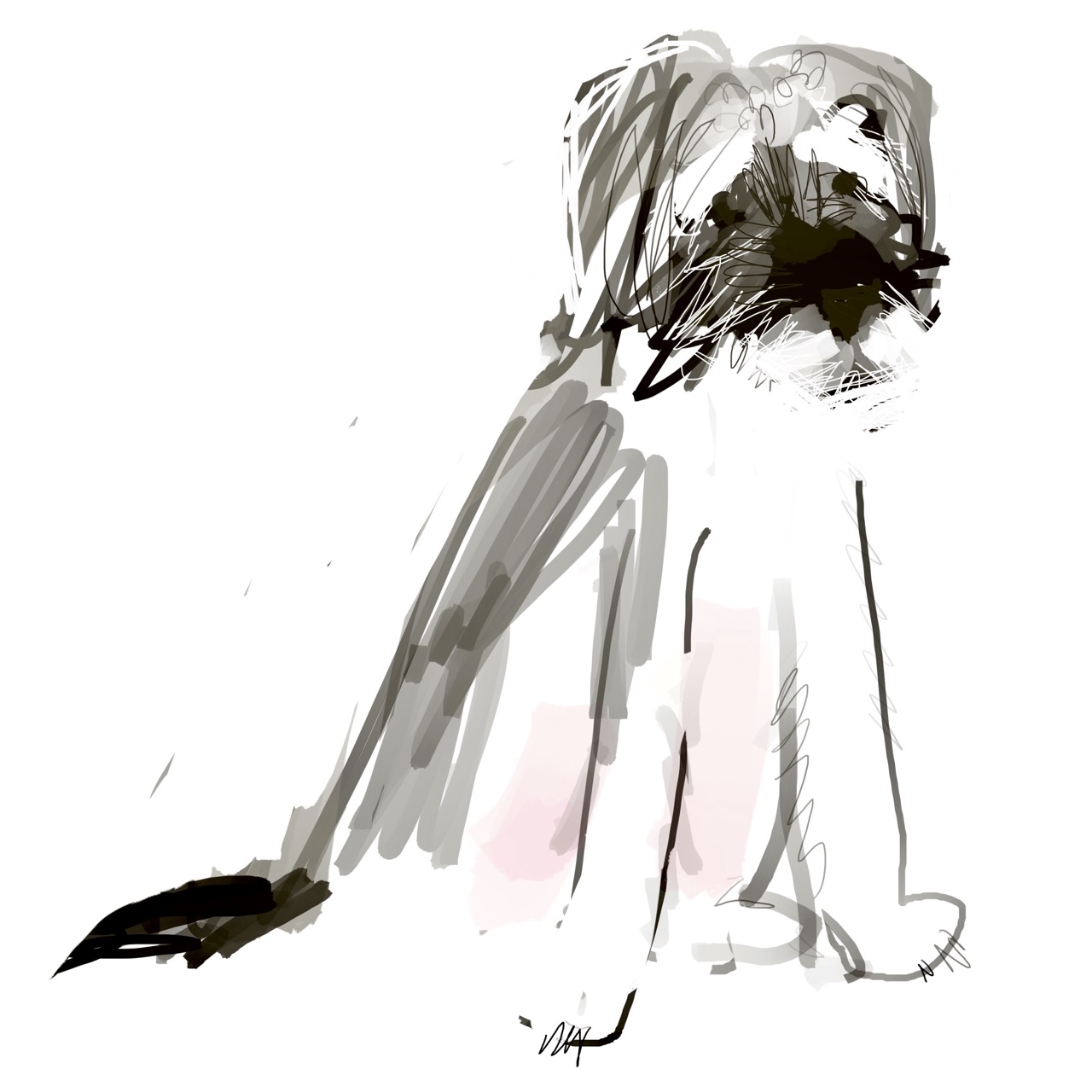 Scruffy portrait of a beloved schnauzer.