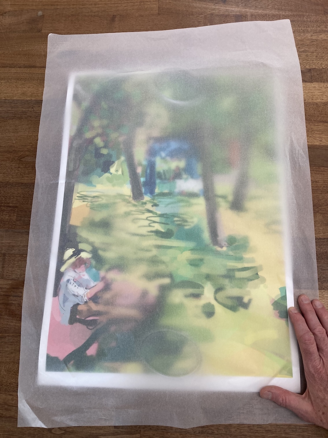 Picture of the Idler Festival, somewhat concealed under tissue paper.
