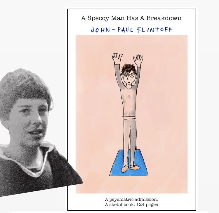 composite image showing new book cover and author as young teen.