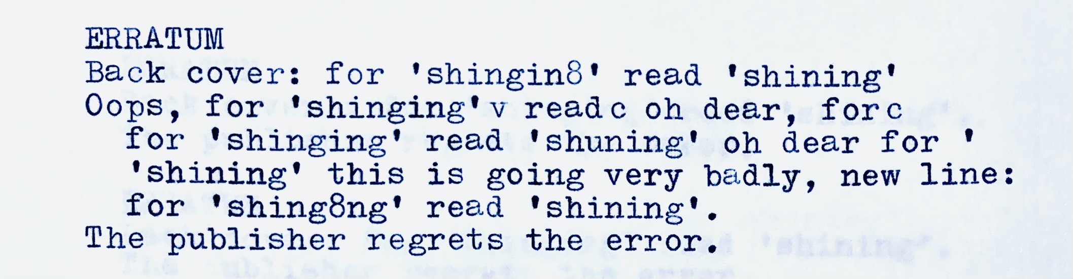 The "oh dear, this is going very badly" slip.