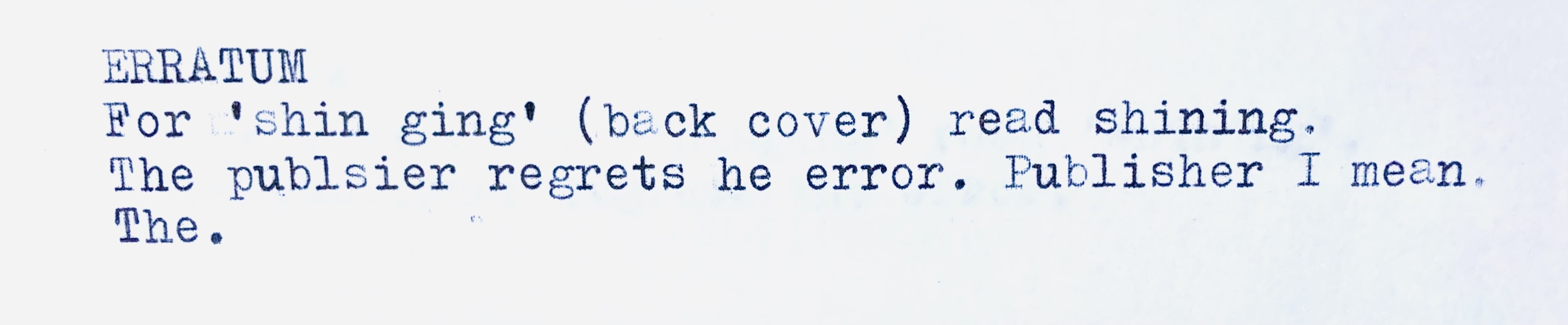 The last slip, ending on 'The.'