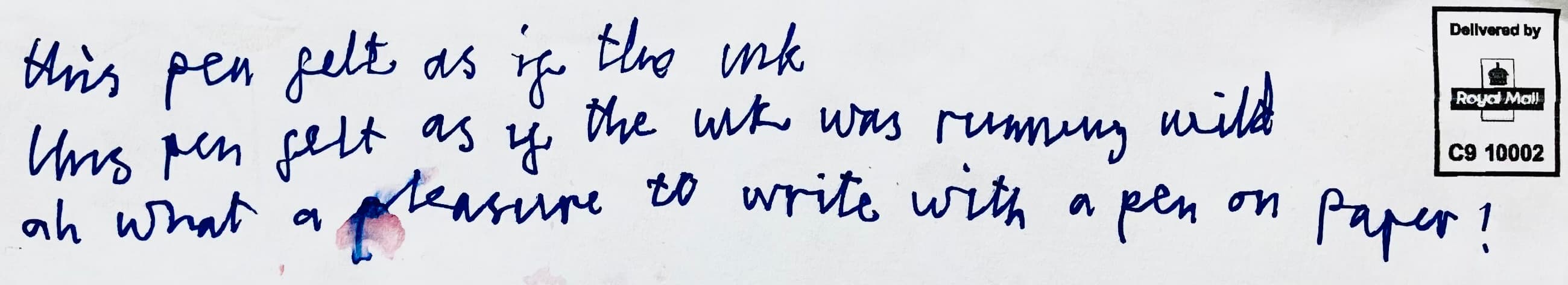 A photo of handwriting on lined paper.