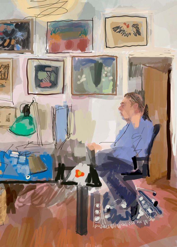 Julian Rothenstein at Redstone Press, in his North Kensington office.
