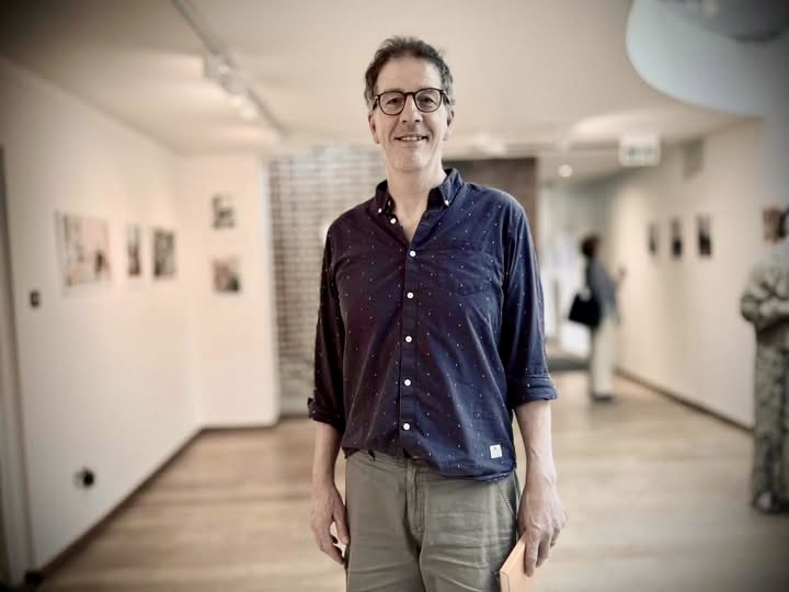 Portrait photo of JPF at Burgh House, Hampstead.