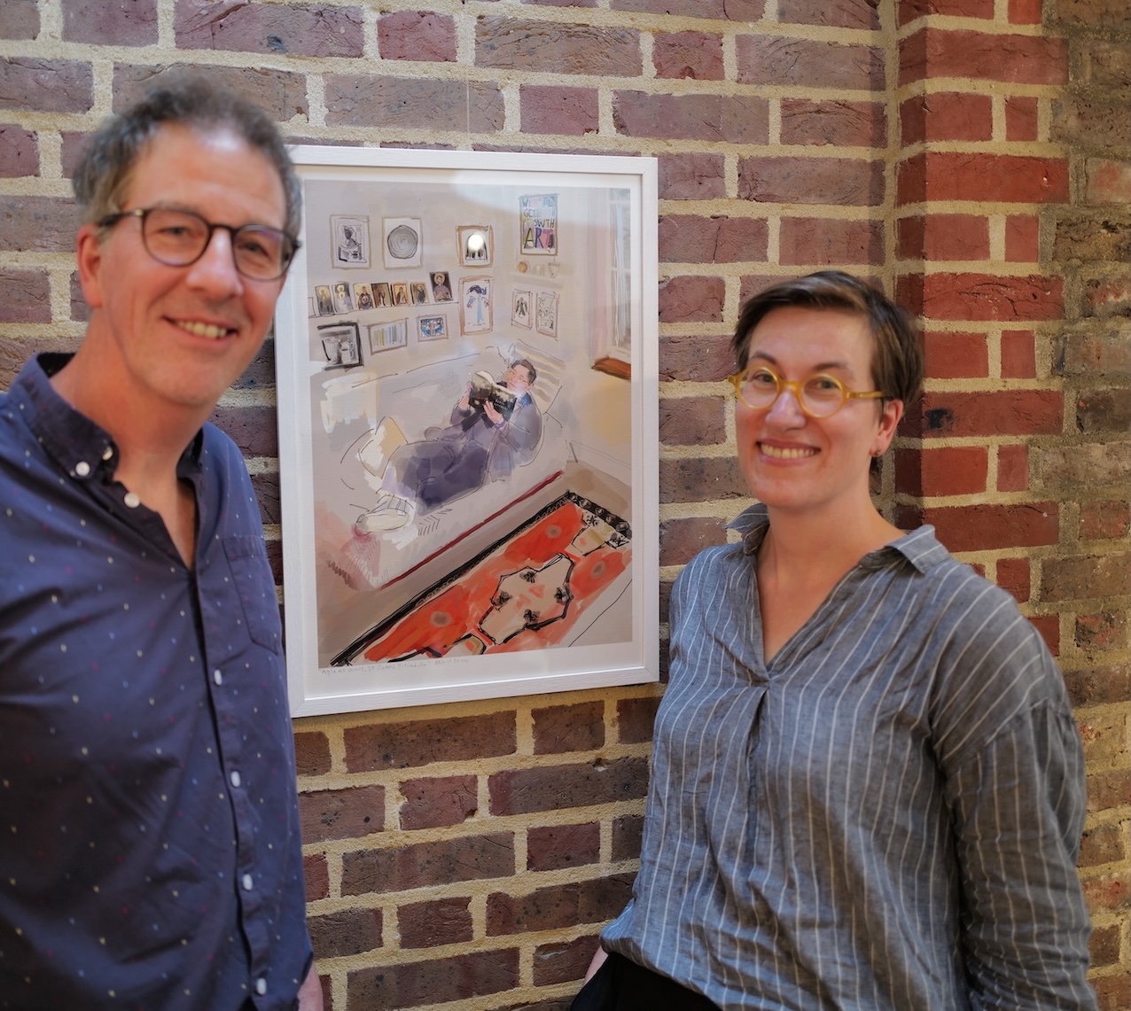 JPF and Ayla Lepine beside her portrait at Burgh House.jpeg