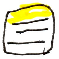 Notes app icon, rough drawing by me, JPF